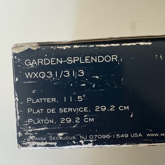 EUC Mikasa Clear Crystal Garden Splendor Serveware Square Plate 11.5" Platter - Picture 10 of 10